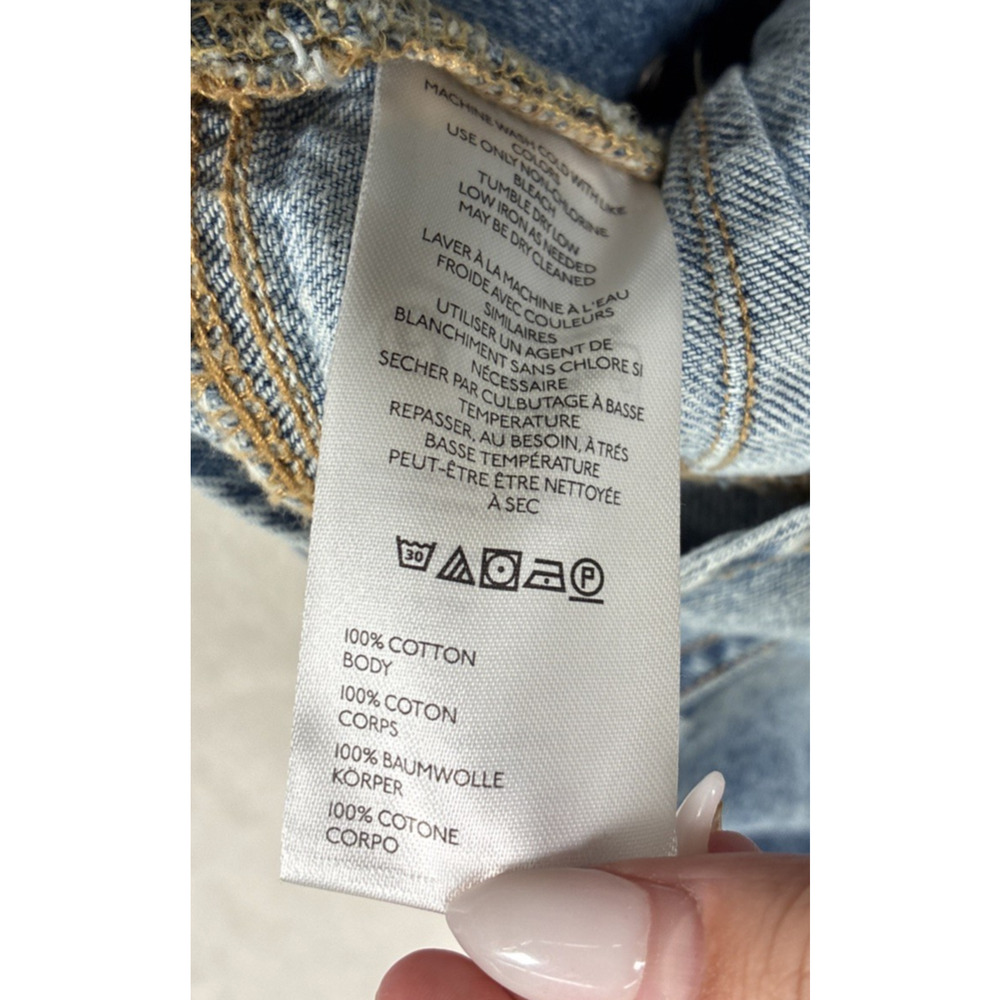 Free People We The Free Ziggy Shortalls Denim Jean Shortalls Overalls Short XS - Picture 12 of 13